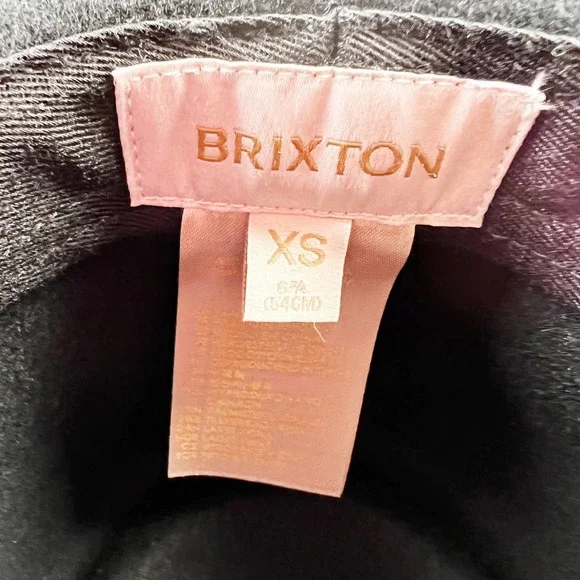 New Brixton black felt wool Unisex Cowboy Cohen Hat Size XS - Picture 5 of 7